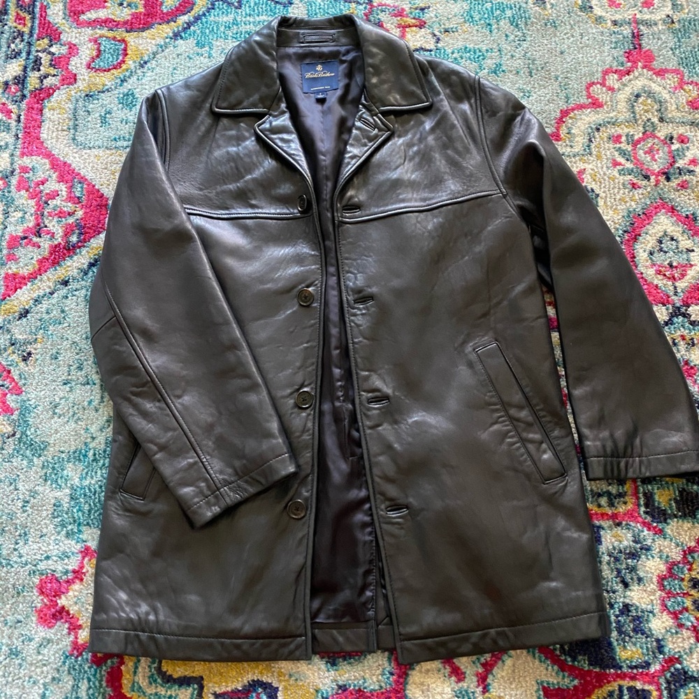 Brooks brothers genuine leather jacket